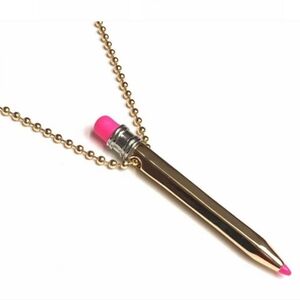 Betsey Johnson Pencil Necklace Back to School